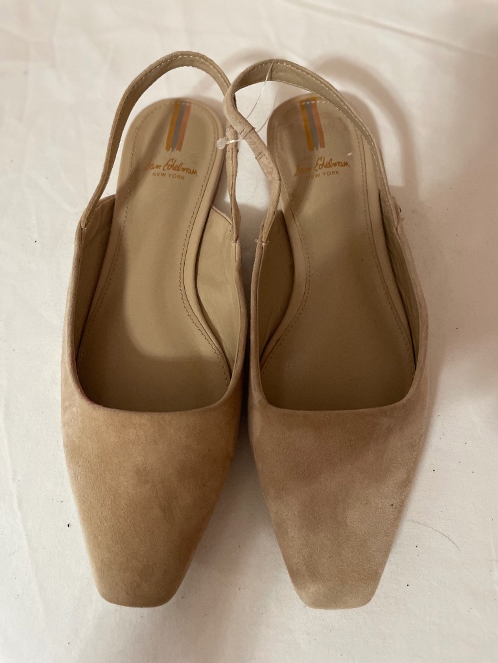 Sam Edelman square toe suede nude flats. SZ 6.5
